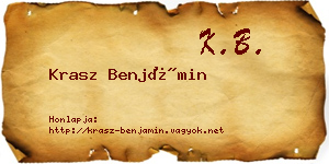 Krasz Benjámin névjegykártya