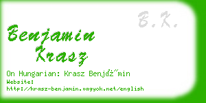 benjamin krasz business card